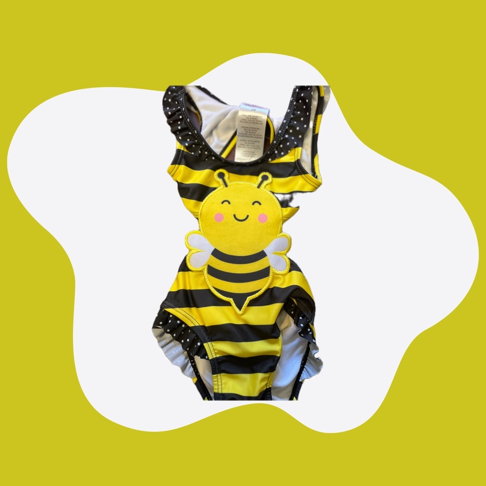 Yellow and Black Striped Bee Swimsuit